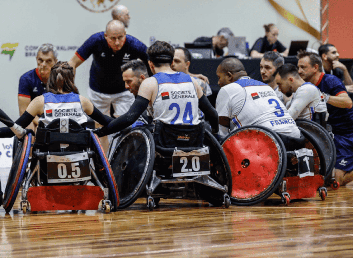 Jordan Ducret et l'Equipe de France au Championnat du Monde de rugby fauteuil